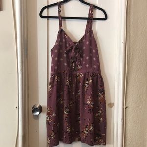Xhilaration Dress XXL Purple Floral Summer Dress